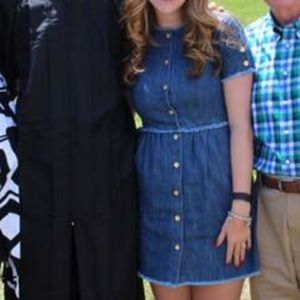 ONLY WORN ONCE adorable jean dress with pockets